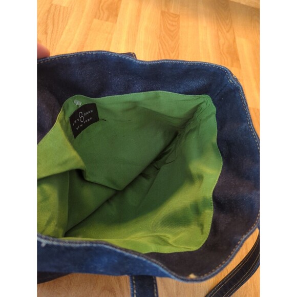 Amy 8 Chan New York Tote Bag Denim Flowers Floral - Picture 8 of 10